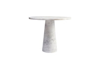 Merlin White Marble 4 Seater Round Dining Table