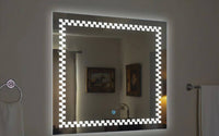 Endless Connect Moon Cube Zigzag LED Square Mirror For Bathroom