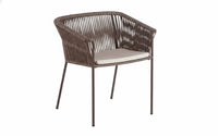 Bonito EcoScape - Oxford  Range Lowback Dining  Chair with Arms - Dark SF Jute & DC Brown