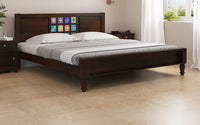 Allure Tile King Bed - Modern Elegance in Solid Sheesham Wood