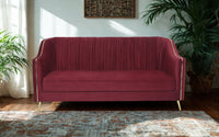 Larenzo 3-Seater Sofa - Premium Fabric with Metal Legs