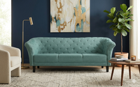 Ercilia 3-Seater Sofa - Premium Fabric with Sturdy Wooden Legs