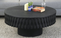 Roswell Solid Wood Coffee Table in Brushed Dark Walnut Finish