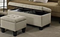 Milly Ash Grey Storage Ottoman