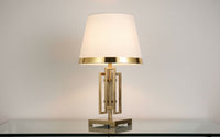 Modern Gold Geometric Framed Table Lamp