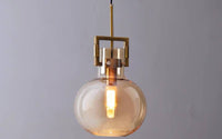 Artisan Gilded Ribbed Pendant Light