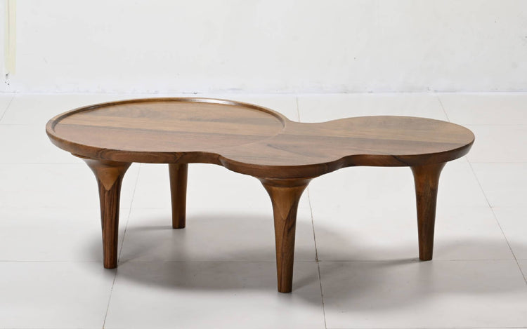 Organic Shaped Solid Mango Wood Coffee Table – Bonito Studio