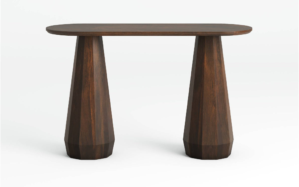 Faceted Mango Wood Oval Console Table – Bonito Studio