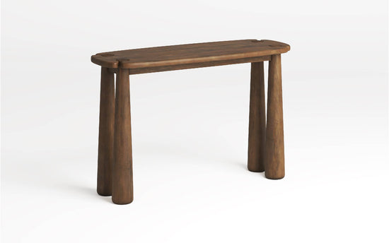 Artisanal Mango Wood Pill-Shaped Console Table – Bonito Studio