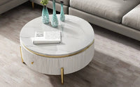 Belly Modern Round Coffee Table With Storage
