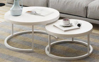 Luxurious Lustre Metal Nesting Coffee Table