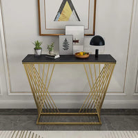 Black Rectangular Narrow Console Table - Event