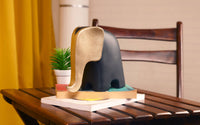 Gold-Faced Elephant Resin Beige Artefacts