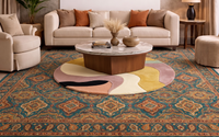 Woolen Hand Tufted Carpet Sunset Swirl