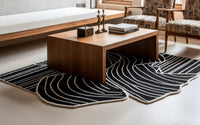 Woolen Handtufted Carpet Ripplegrid