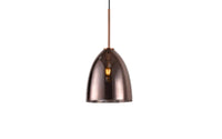 Polished Copper Bell Silhouette Pendant Light
