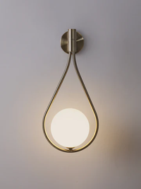 Contemporary Gold Curved Prism Sconce Wall Light