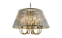Contemporary Gold Prism Glass Chandelier