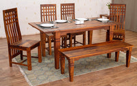 Vismit Solid Sheesham Wood 6 Seater Dining Set